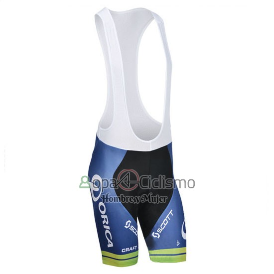 Orica Verdeedge Ropa Ciclismo Culotte Corto 2014 Mangas Cortas Blanco y Azul